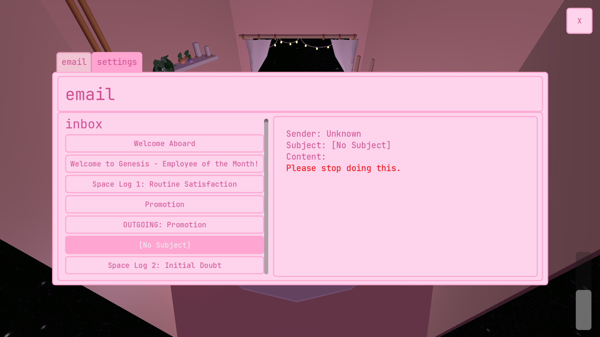 Suspicious screen